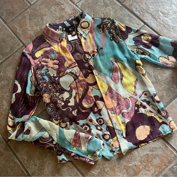 NWOT JUST CAVALLI ROBERT CAVALLI Rare Blouse & Tank Set - Picture 10 of 16